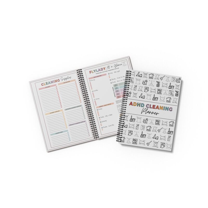 Планировщик уборки дома ADHD, расписание на неделю и месяц (печатный)