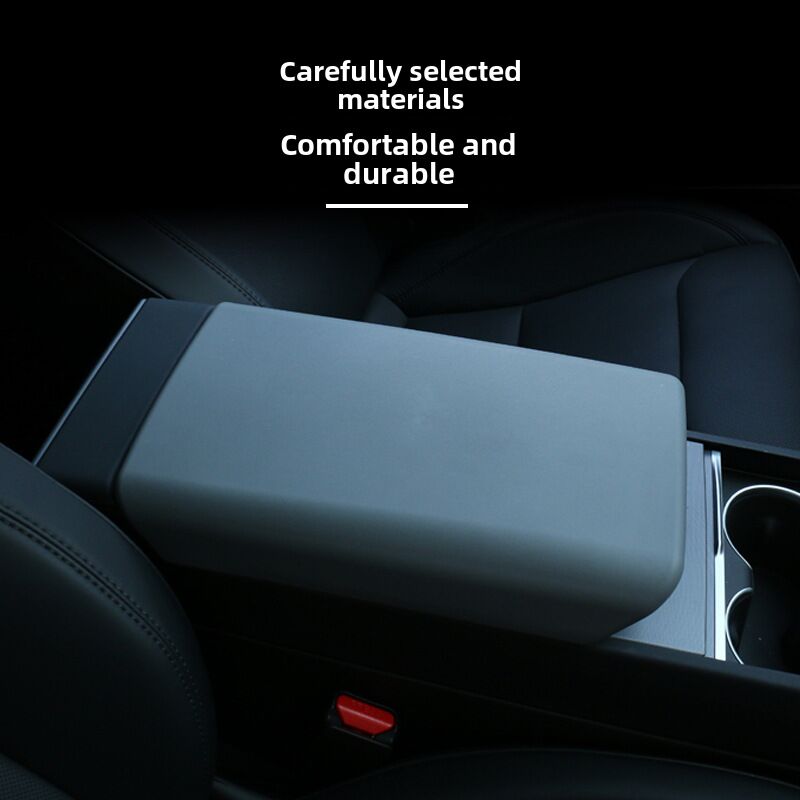 Защитный чехол подлокотника Tesla Model Y/3/YL (Juniper), TPE, чёрный/белый