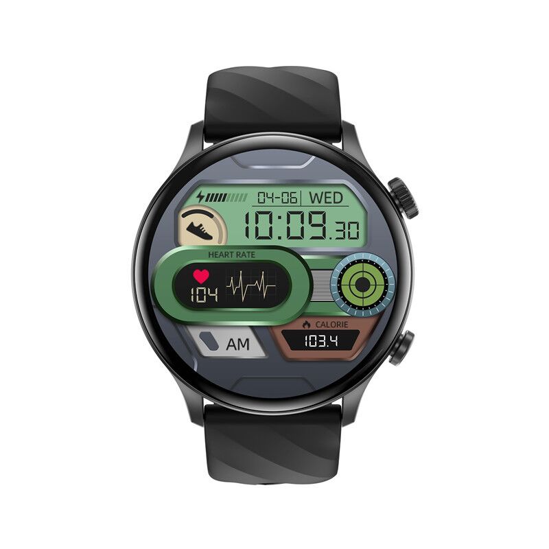 Смарт-часы ZW63 Bluetooth с круглым IPS-экраном, пульсометром и кислородом в крови
