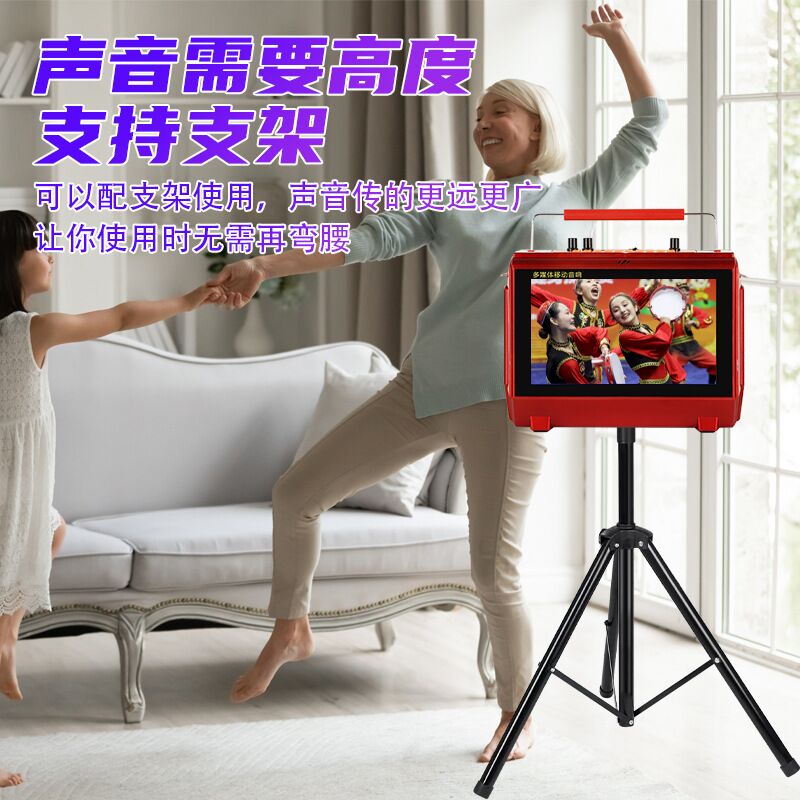 Портативная Bluetooth-колонка Shimeisheng для караоке и уличных танцев, с подсветкой