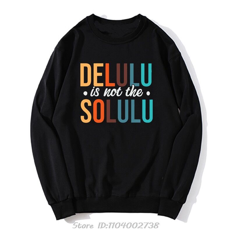 Худи Hookonyou Delulu Is Not The Solulu, принт в стиле Y2K, лёгкий, полиэстер