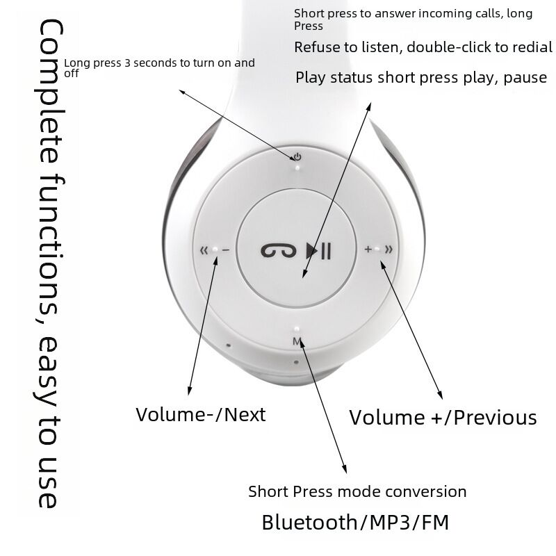 Полноразмерные Bluetooth-наушники P47, Bluetooth 5.0, стерео, для спорта и игр