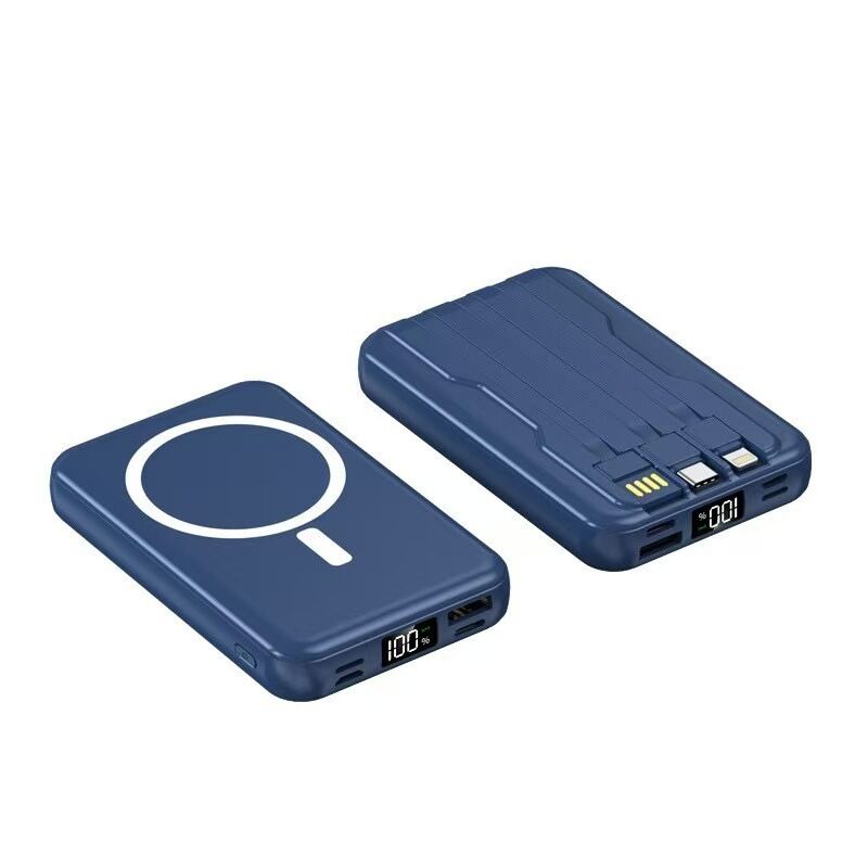 Внешний аккумулятор Power Bank DX126, магнитная беспроводная зарядка (Magsafe-совместимая), 10000 мА·ч, дисплей заряда
