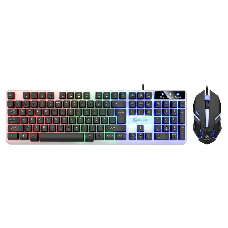 Игровая клавиатура и мышь LIMEIDE GTX350, проводная, подсветка, механические ощущения