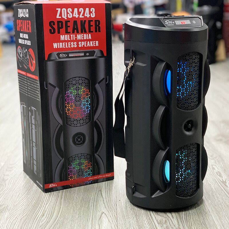 Портативная Bluetooth-колонка с двумя динамиками 4″ и сабвуфером для дома и улицы