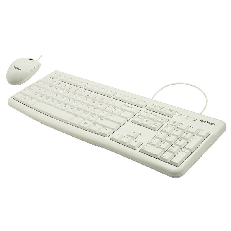 Клавиатура и мышь Logitech MK120, проводной комплект USB для дома и офиса