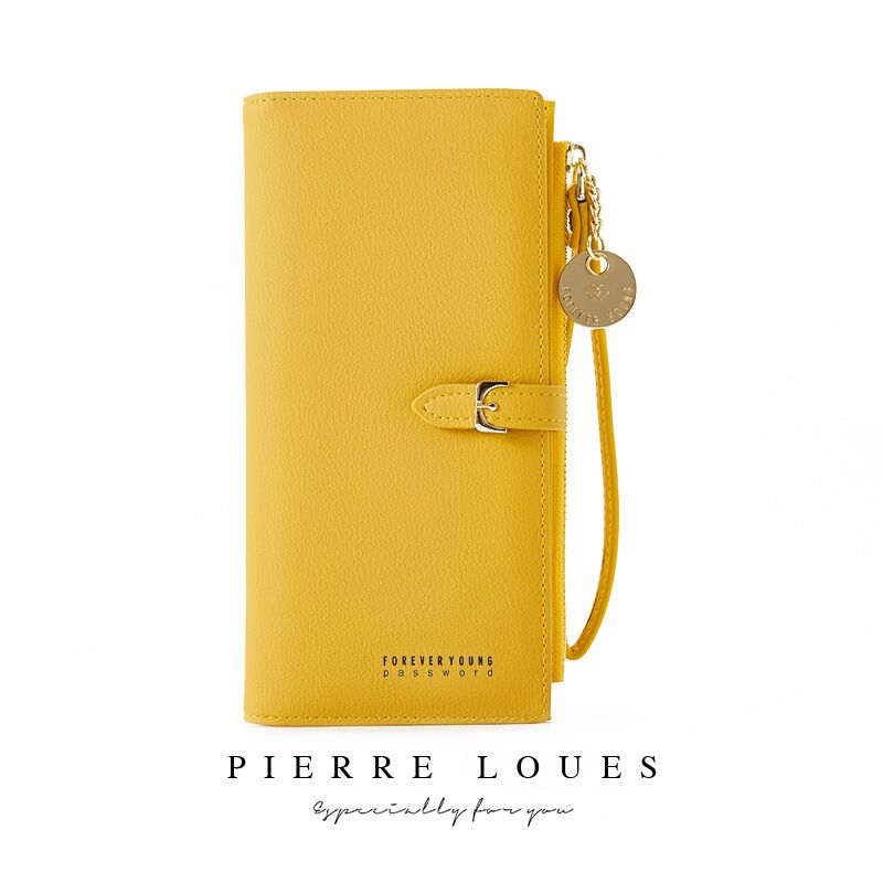 Женский кошелёк Pierre Loues длинный из экокожи, держатель для купюр, ремешок на руку