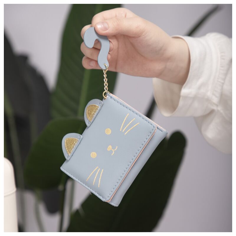 Женский кошелёк Vivi Princess короткий с котятами, экокожа, для девочек