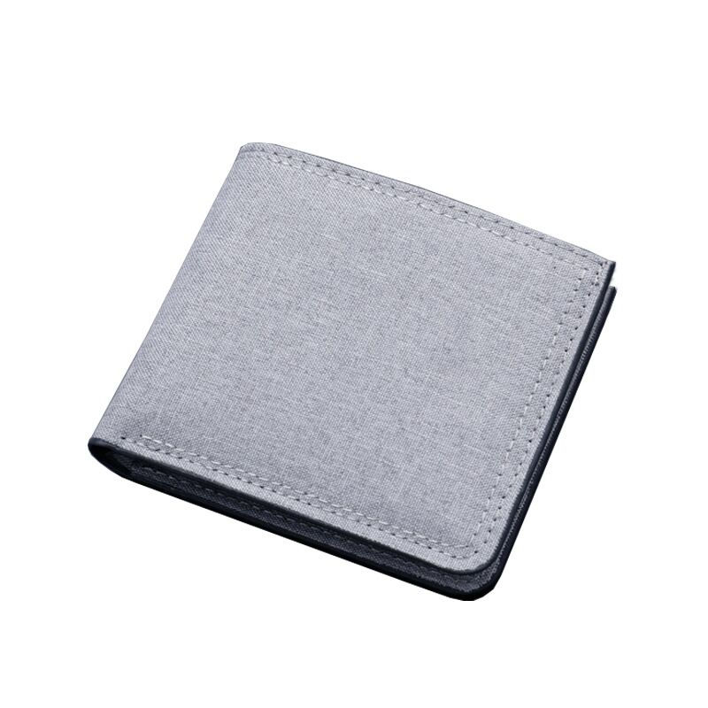 Мужской кошелёк Jolizeon из джинсовой ткани, короткий, на молнии, сверхтонкий, без бренда