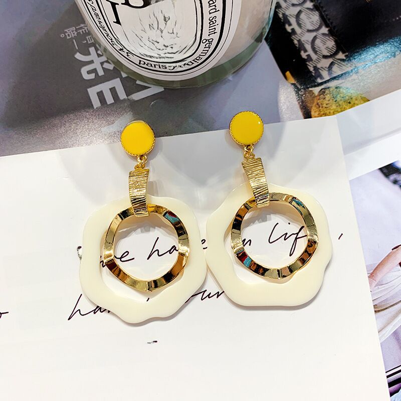 Серьги Kaitin Jewelry, акрил, геометрические формы, штифт серебро 925