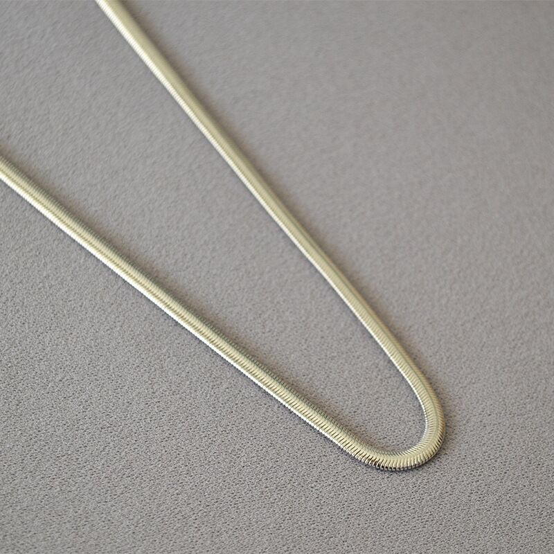Колье-цепь Miya Sophia Jewelry змейка, широкая, позолота, 41–50 см