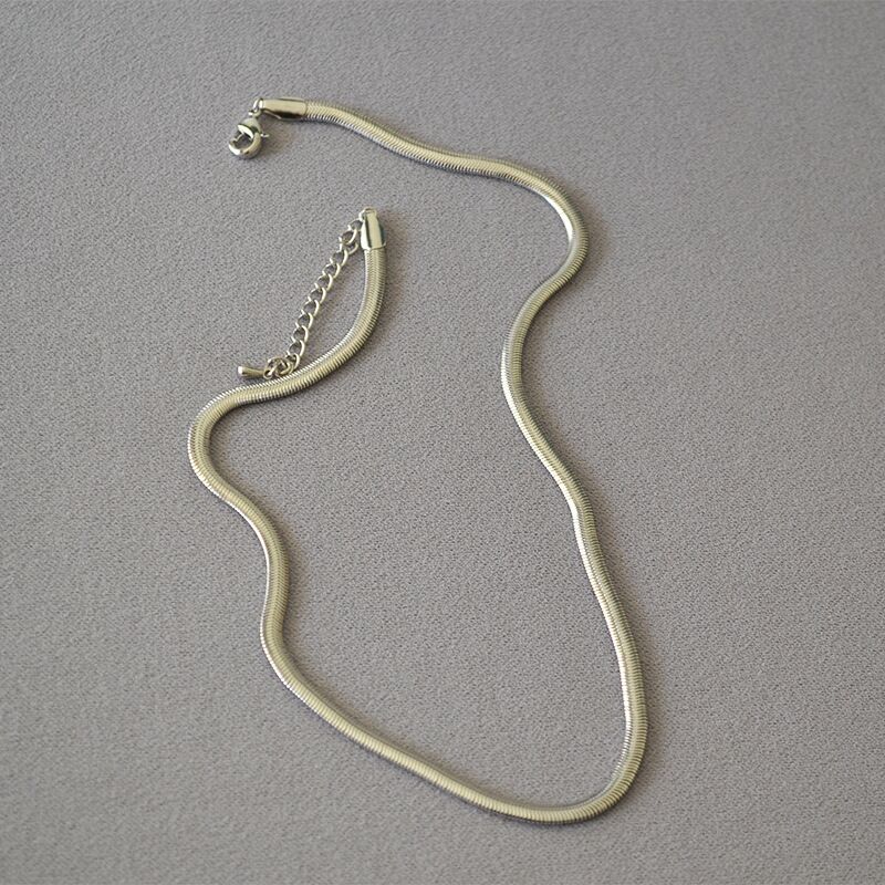Колье-цепь Miya Sophia Jewelry змейка, широкая, позолота, 41–50 см