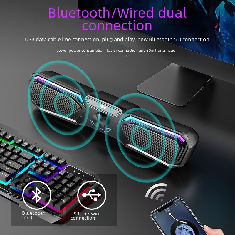 Bluetooth-саундбар Chao Gongfang для компьютера, 2 динамика, аудиоразъём 3,5 мм