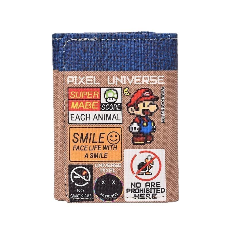 Кошелёк-картхолдер GUHEXIA с принтом Super Mario, вертикальный, для подростков