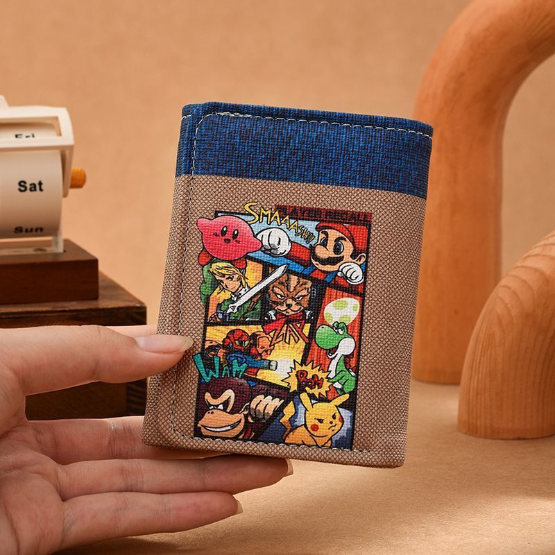 Кошелёк-картхолдер GUHEXIA с принтом Super Mario, вертикальный, для подростков