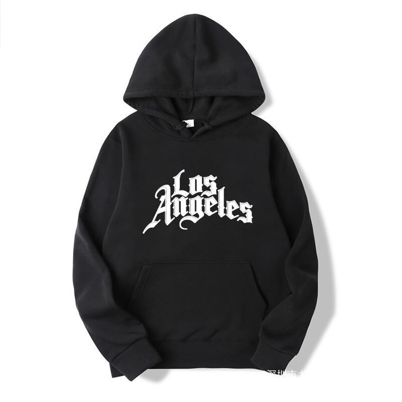 Худи HOOK ON YOU Los Angeles, свободный крой, хип-хоп принт
