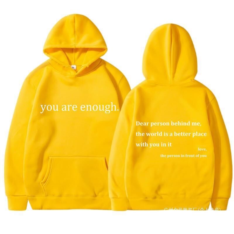 Толстовка Hook On You женская оверсайз с принтом You Are Enough