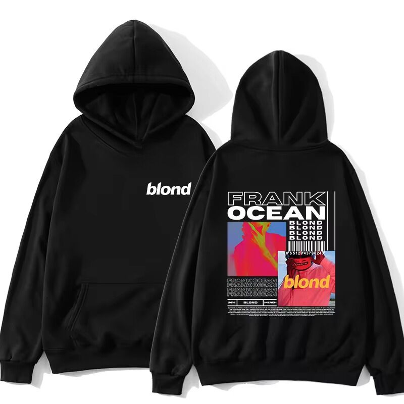 Худи с капюшоном Frank Ocean «Blonde», хип-хоп стиль, полиэстер, свободный крой