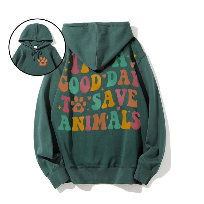 Худи с капюшоном «It's a Good Day to Save Animals», Vet Tech, полиэстер, свободный крой
