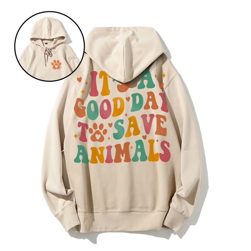 Худи с капюшоном «It's a Good Day to Save Animals», Vet Tech, полиэстер, свободный крой