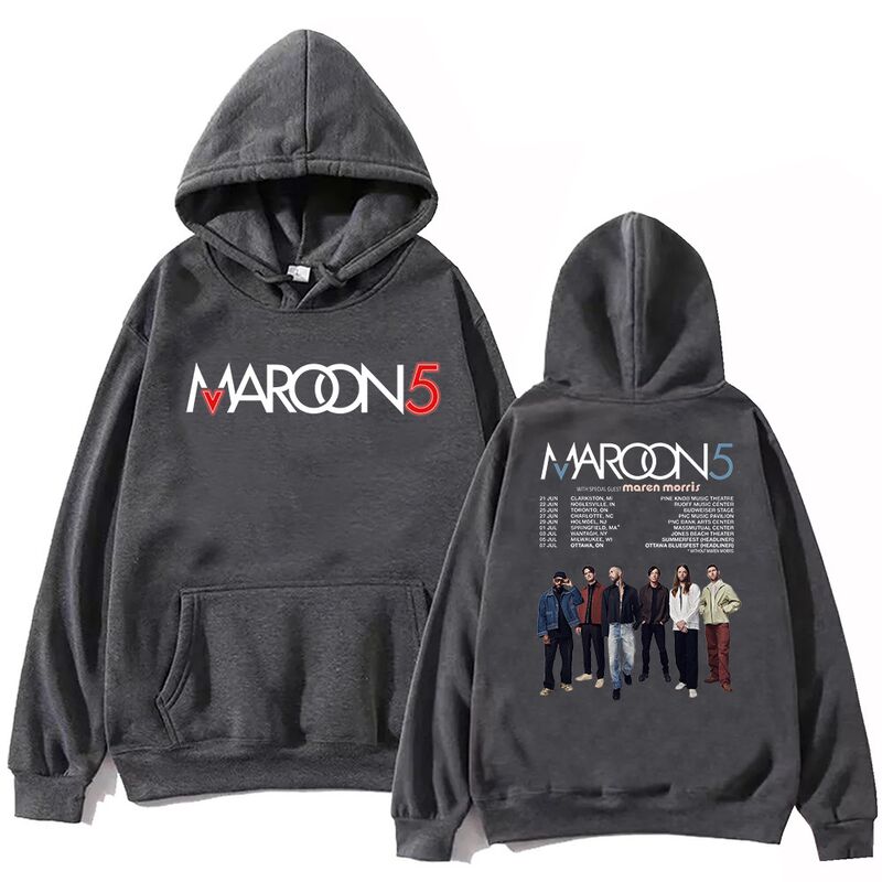 Худи с капюшоном и принтом Maroon 5 Tour 2024, унисекс