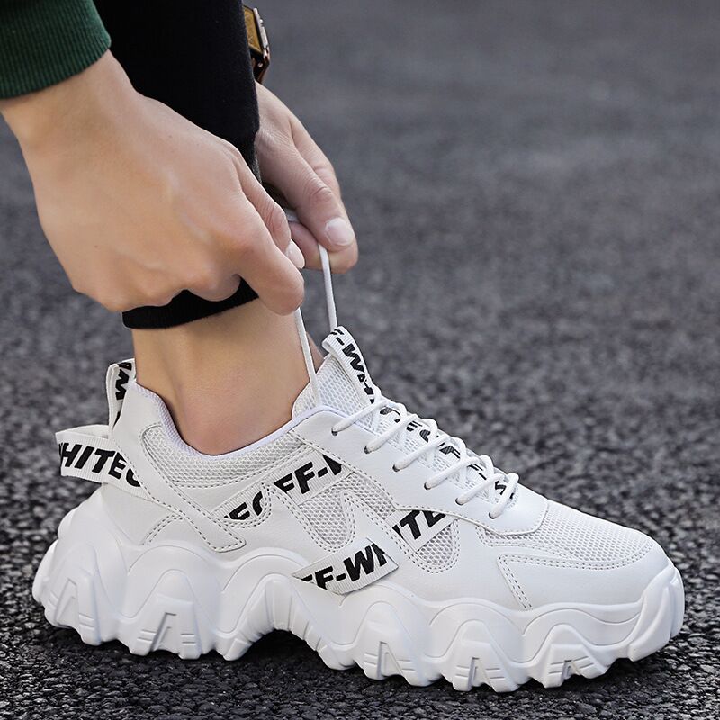 Кроссовки мужские в стиле Yeezy на утолщённой подошве, дышащая сетка, размеры 39–44