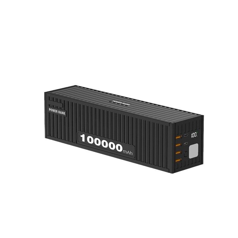 Повербанк Pinwu в форме контейнера, 100000 мА·ч, быстрая зарядка PD3.0, несколько портов USB