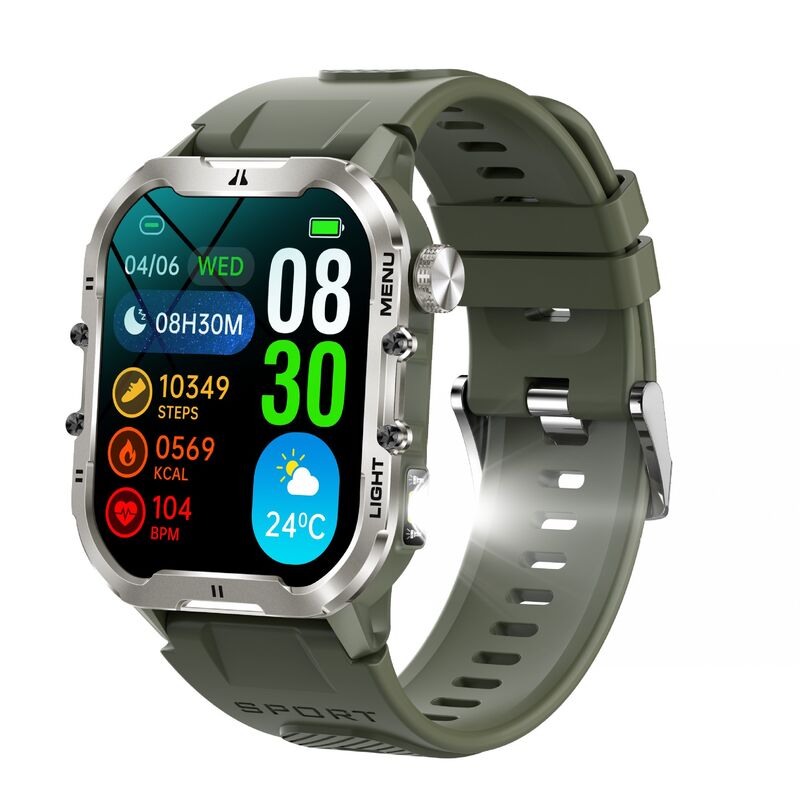 Защищённые смарт-часы YSCEN T26 с фонариком, экран 1,39″, Bluetooth-звонки