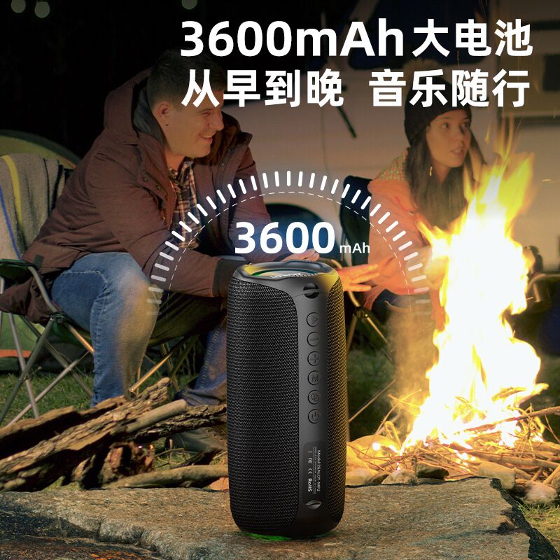 Портативная Bluetooth-колонка Zealot MP2, 2 динамика 52 мм, слот TF-карты, IPX7