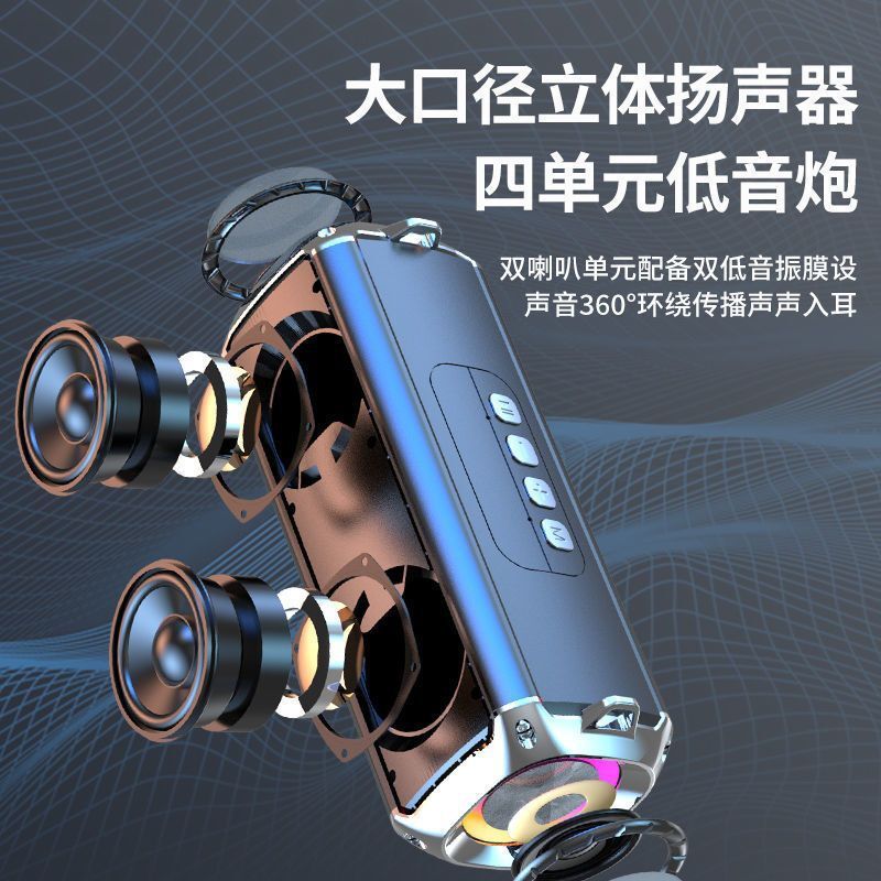 Портативная Bluetooth-колонка Croxon T16, 2 динамика, усиленный бас, слот для карты памяти, Bluetooth 5.3