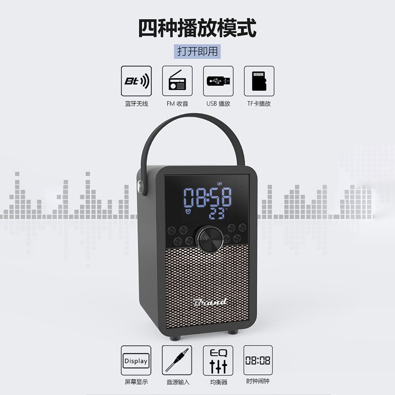 Беспроводная Bluetooth-колонка shaba VS-66, деревянный корпус, слот для карты памяти, FM-радио, 15 м