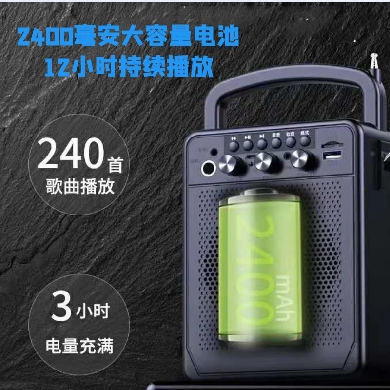 Портативная караоке-колонка Leerfei 4003, Bluetooth, микрофонный вход, слот для карты памяти