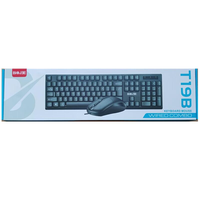 Проводной комплект клавиатура и мышь T19B, USB, для настольного компьютера и ноутбука