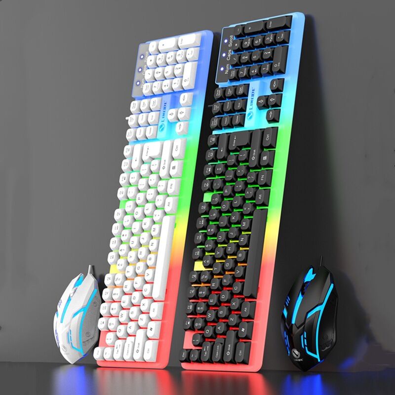 Комплект клавиатуры и мыши LIMEIDE GTX350, проводной USB, подсветка, эргономичный дизайн, 1000 dpi