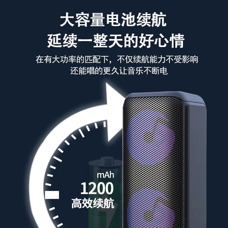 Bluetooth-колонка Douwang DW-2401, 2 динамика, для караоке и танцев, стерео