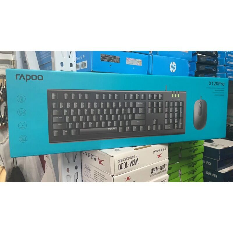 Комплект проводная клавиатура и мышь Rapoo X120Pro для ноутбука, офис