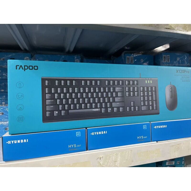 Комплект проводная клавиатура и мышь Rapoo X120Pro для ноутбука, офис