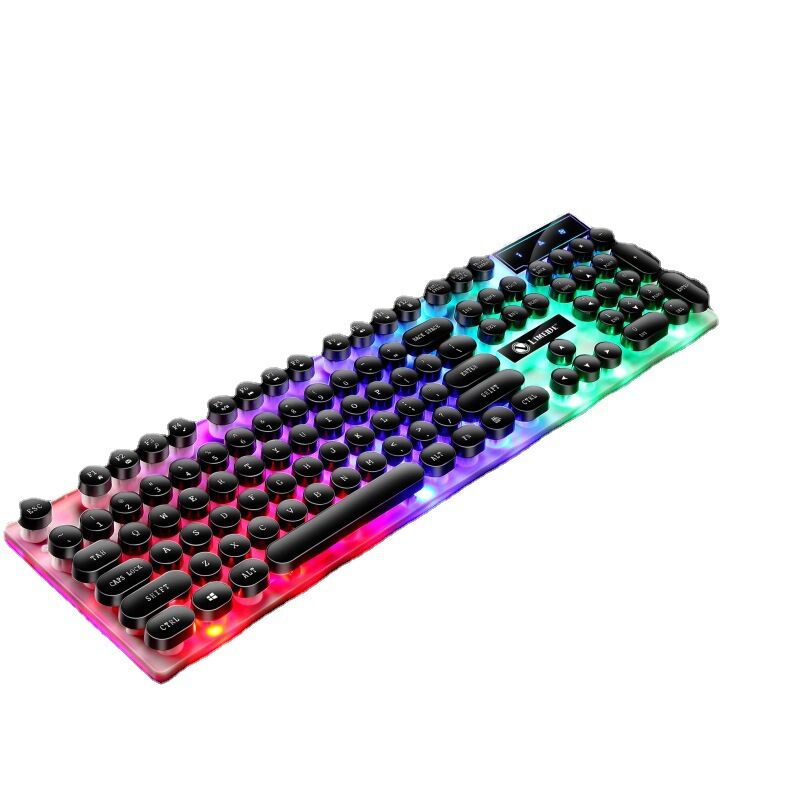 Комплект проводная клавиатура и мышь Limei GTX300, панк-стиль, с подсветкой, игровая