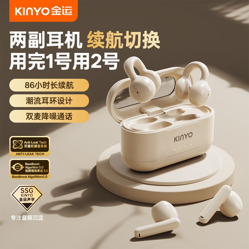 Bluetooth-наушники i25, ушные клипсы 2-в-1 (полувкладыши), открытого типа