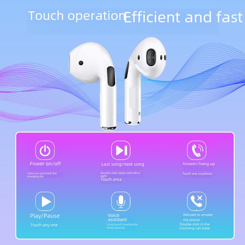 Bluetooth-наушники Huawanda с шумоподавлением, полувкладыши, для спорта и игр