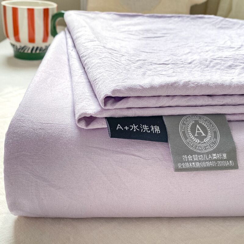 Простыня Yaweixuan, хлопок stone-wash, класс А, японский минимализм, комплект 3 предмета
