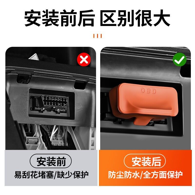 Силиконовая заглушка диагностического разъёма OBD, универсальная, пыле- и влагозащитная, 1802