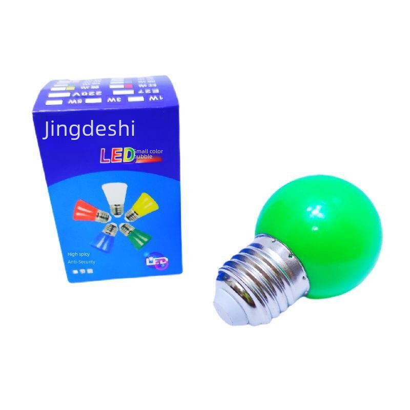 Цветная светодиодная лампа-шарик Jingdeshi 1–3 Вт, красный, жёлтый, синий, фиолетовый свет, ночник
