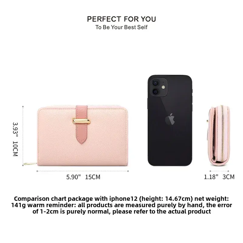 Кошелёк женский PERFECT FOR YOU 6408-003, экокожа с фактурой «флотер», много отделений для карт