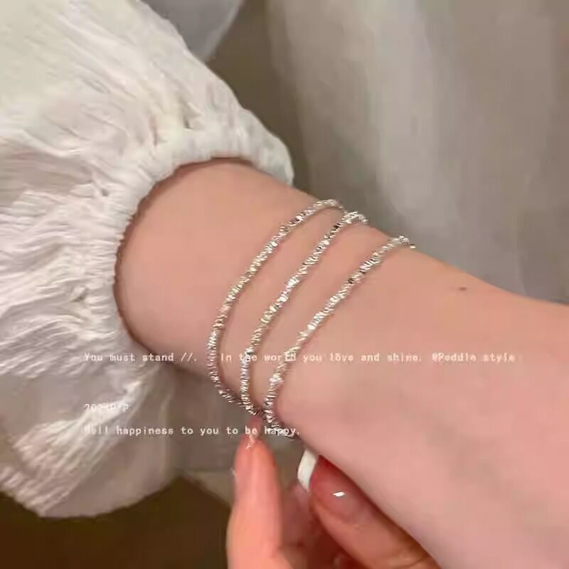 Браслет тонкий Kaitin Jewelry «серебряная крошка», сплав с гальваническим покрытием, для наслоения