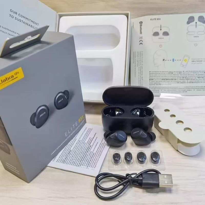 TWS-наушники Jabra Elite 85t с активным шумоподавлением, драйверы 12 мм, до 31 ч с кейсом