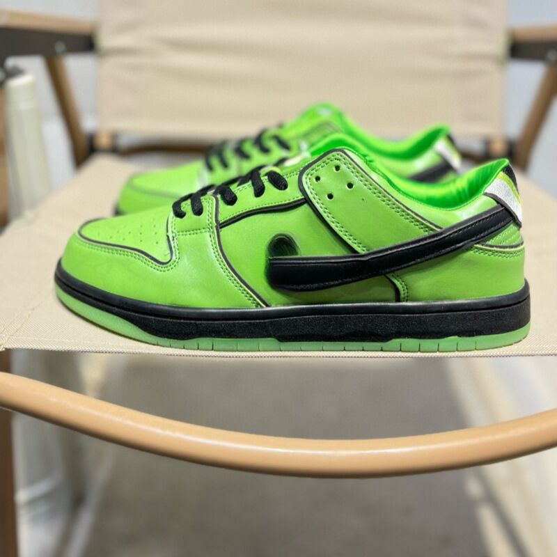 Кроссовки Dunk Low «What The CLOT» x «Суперкрошки», разнопарные коричнево-голубые, унисекс
