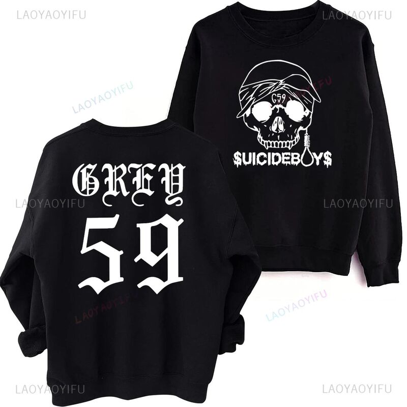 Свитшот Suicideboys G59 Tour 2024 с круглым вырезом, принт, свободный крой