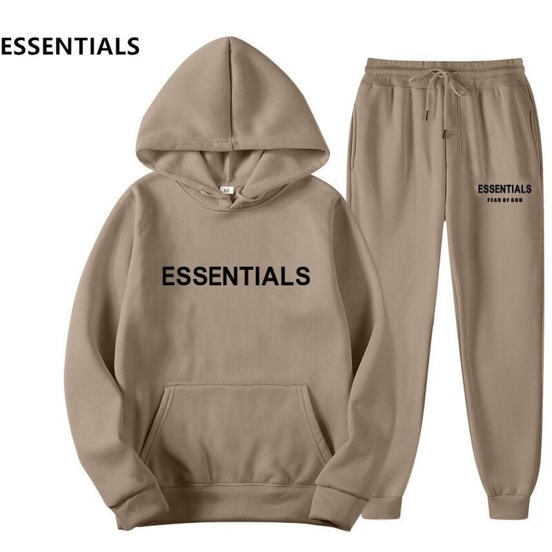 Костюм с худи Fear of God Essentials, с начёсом, парный унисекс, на осень и зиму