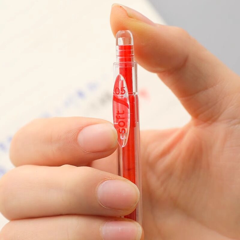 Гелевая ручка автоматическая Dianshi DS-067, 0,5 мм, игольчатый наконечник, мягкий грип, быстросохнущая